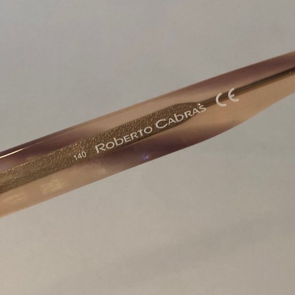 Roberto Cabras RB 701 HV2 HM Eyeglass Frame Black Brown Tan Flex Clear 52-14-140 - Picture 11 of 12